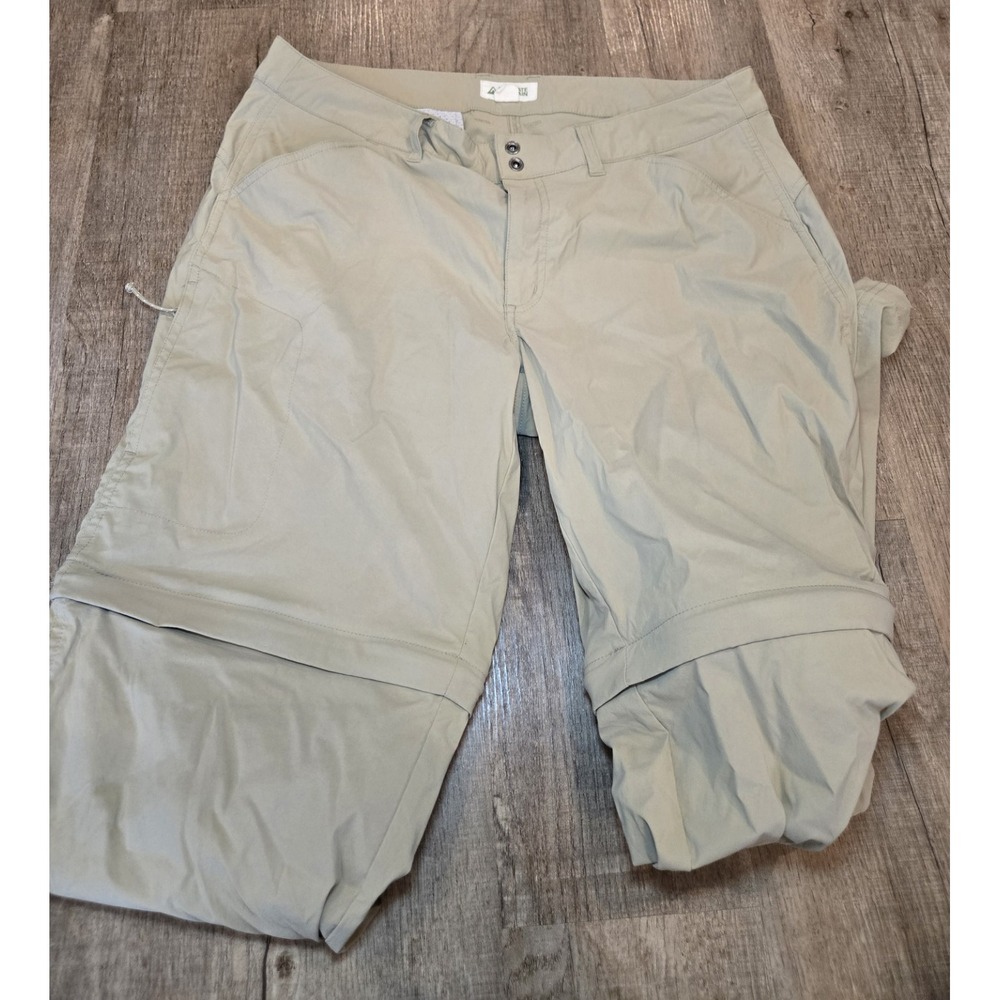 Ultimate Terrain Womens Size 12 Tan Cargo Style Summer‎ Hiking Pants Zip Off
